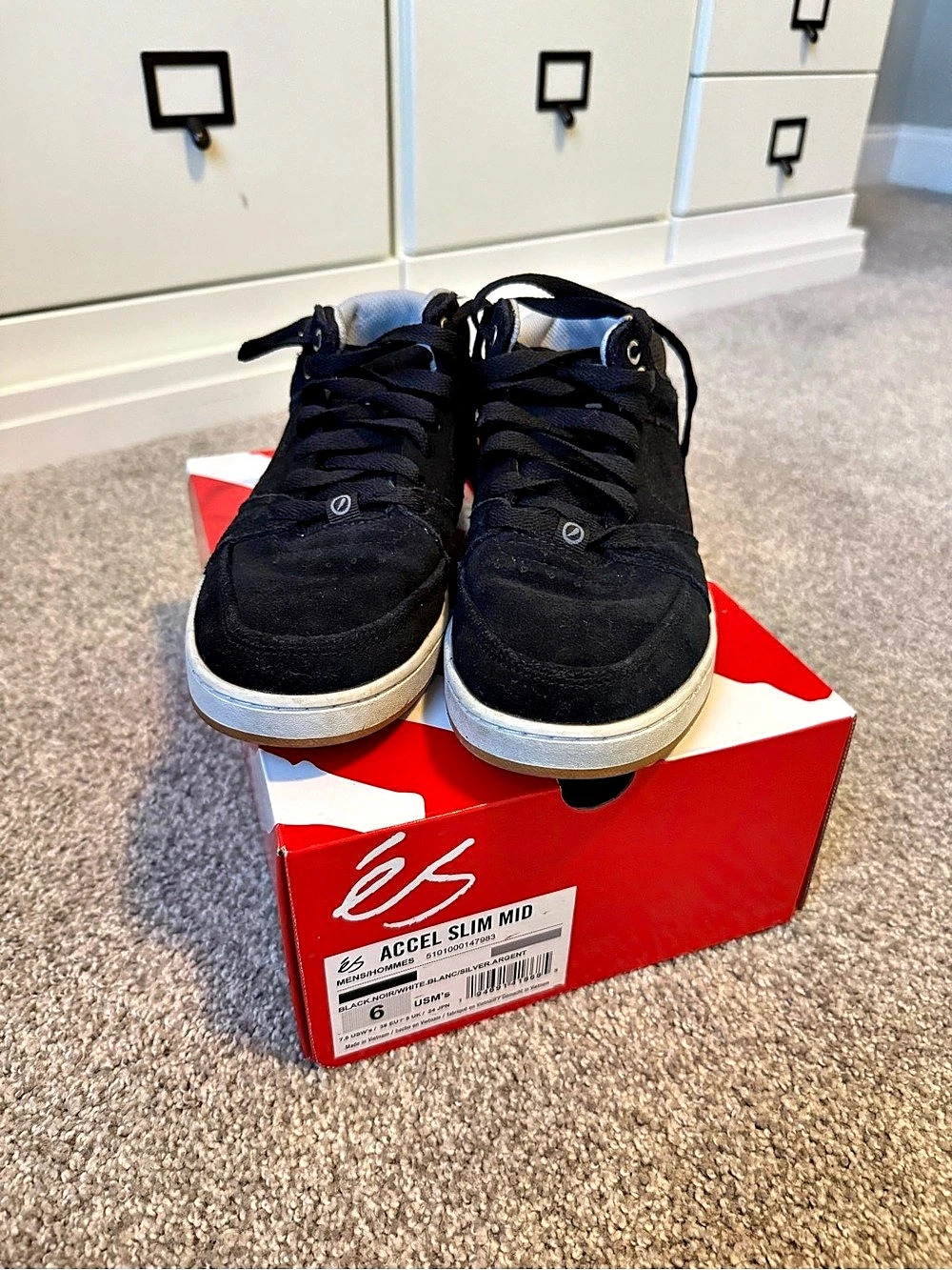 Etnies Accel Slim Mid Black & White US 6